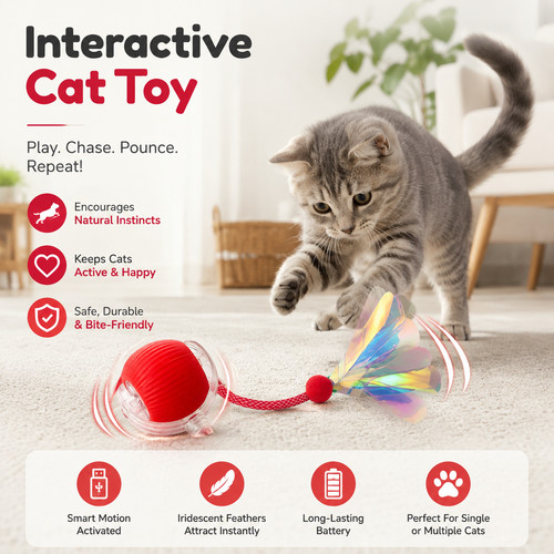 Smart dog cat toy automatic - dog,